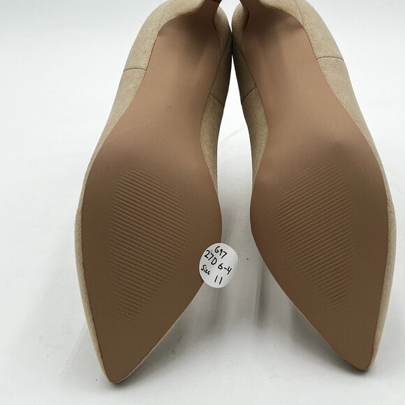 Grey Suede Women Pointed Toe Low Heel Stretch Pull On Ankle Boot Comfy Bootie - Picture 5 of 5